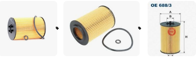 OE 688/3 FILTRON Oil filter Filter Insert  Cross Reference